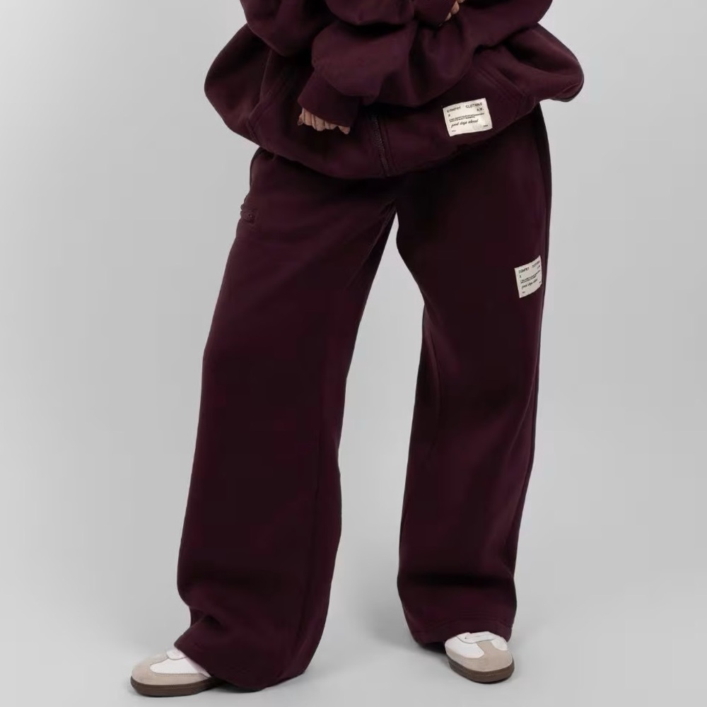 COMFRT Maroon straight leg Joggers. Unisex